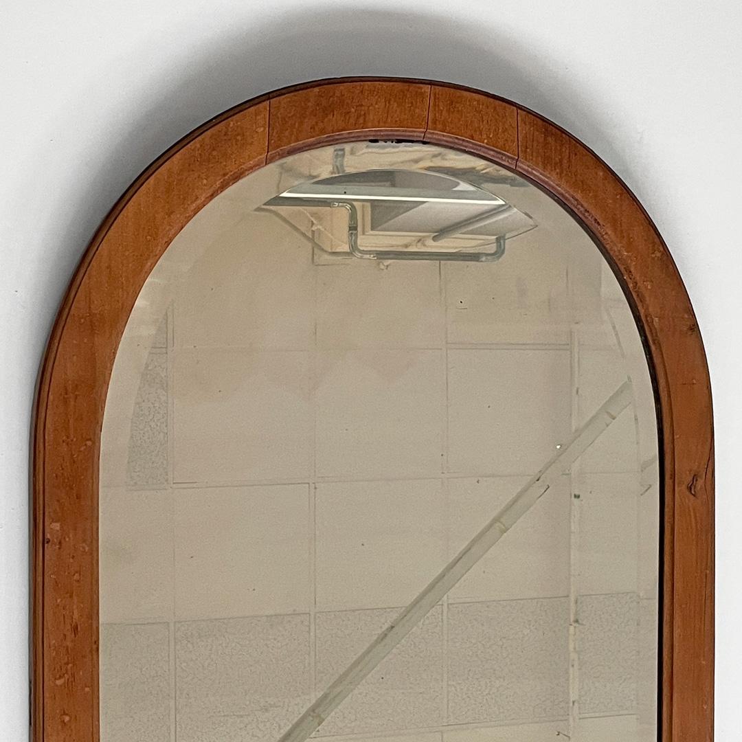 Italian Art Deco wall mirror in wood, 1940s For Sale 7