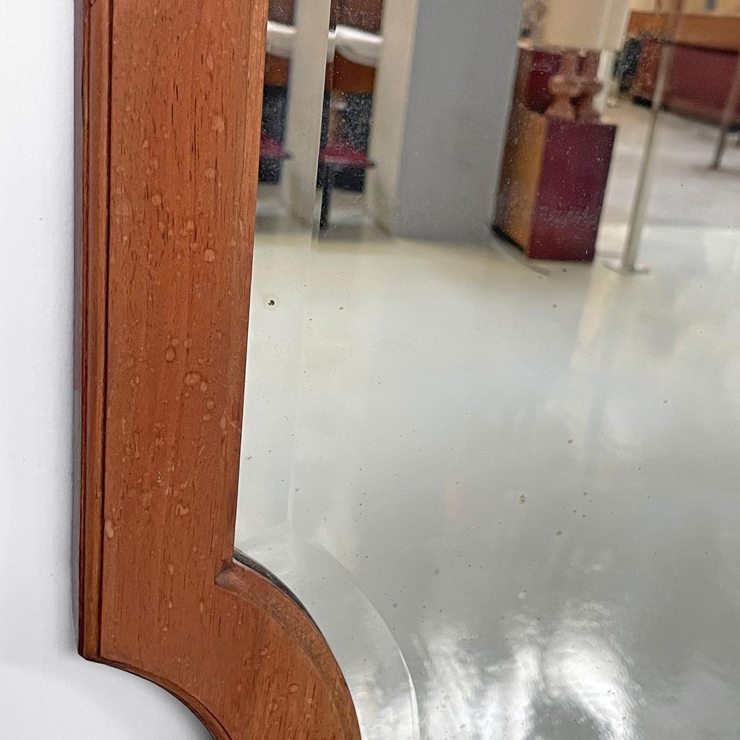 Italian Art Deco wall mirror in wood, 1940s For Sale 10