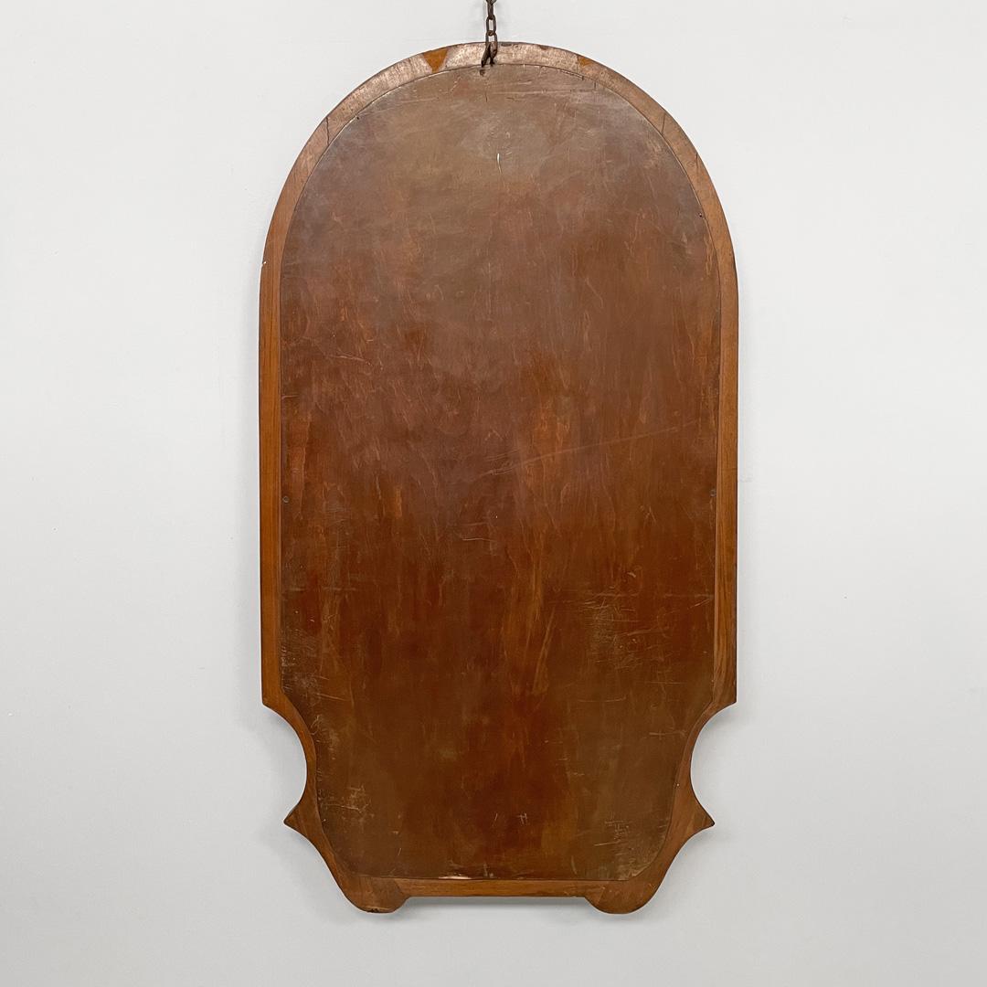 Italian Art Deco wall mirror in wood, 1940s For Sale 12