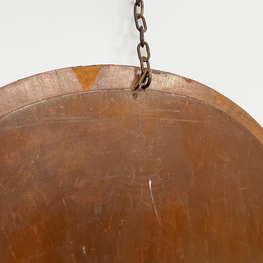 Italian Art Deco wall mirror in wood, 1940s For Sale 13