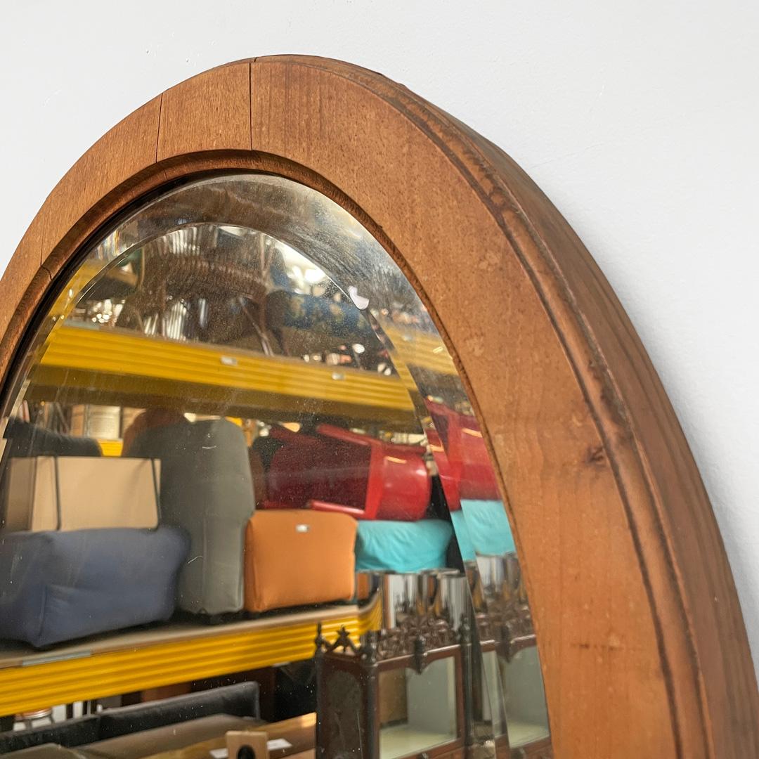 Italian Art Deco wall mirror in wood, 1940s For Sale 2