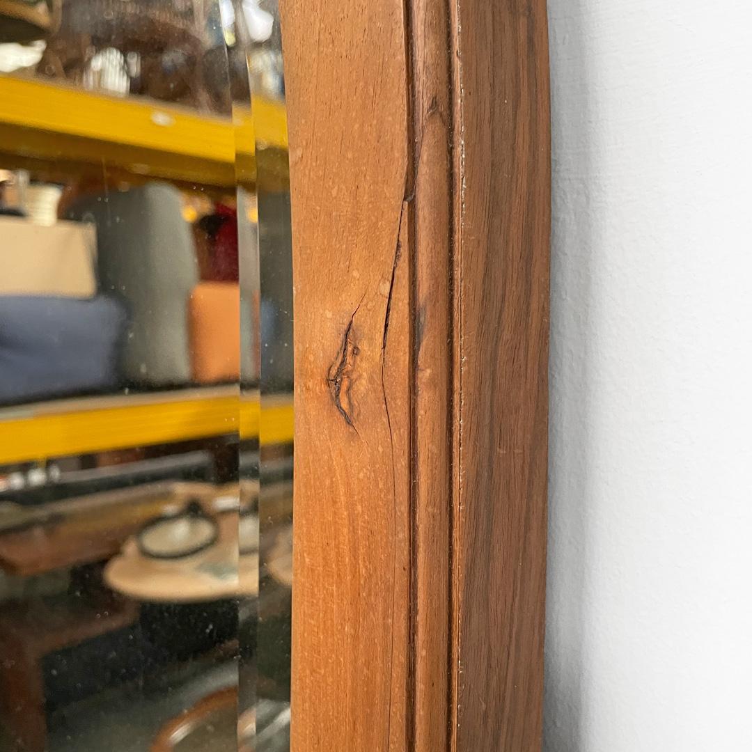 Italian Art Deco wall mirror in wood, 1940s For Sale 4
