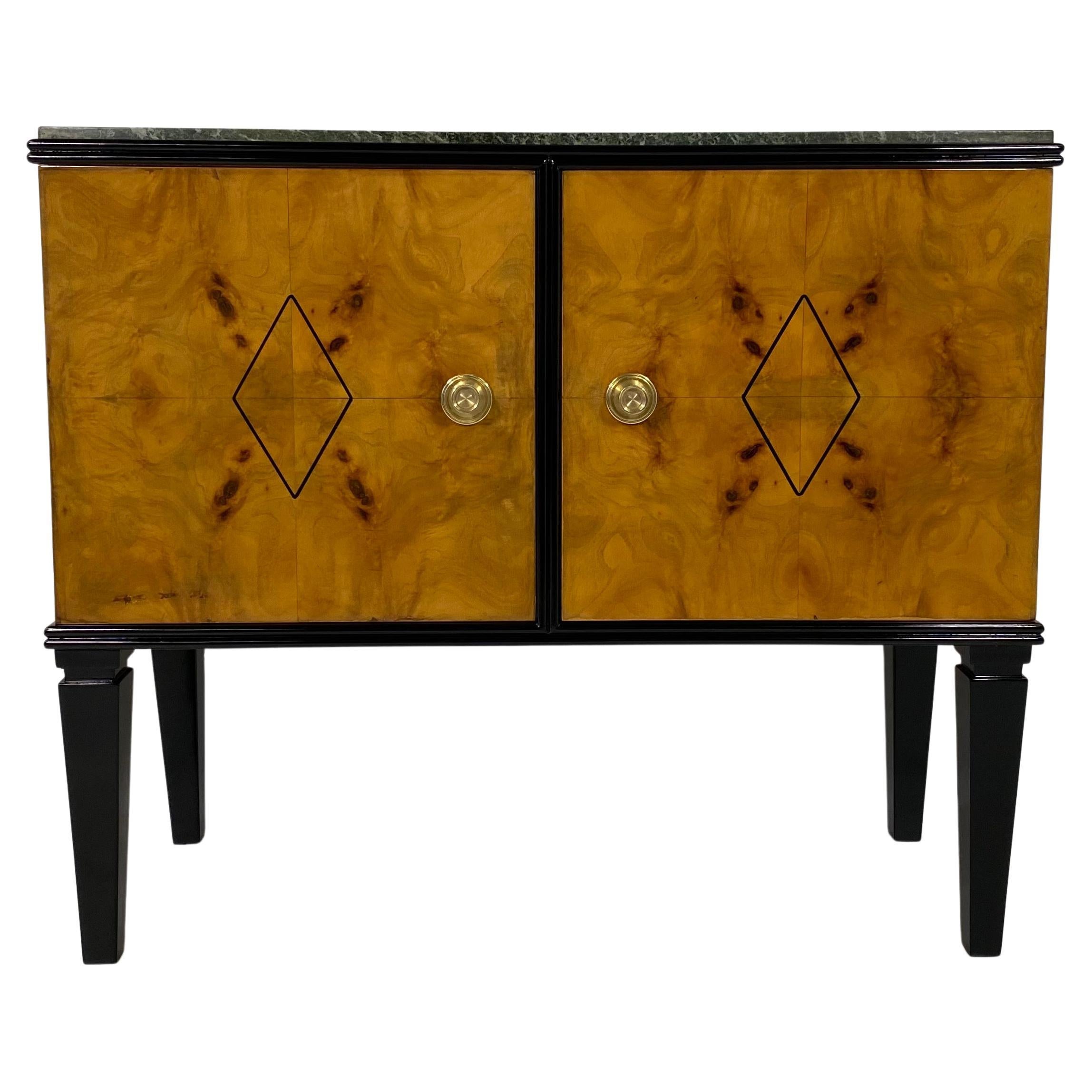 Swedish Art Deco Storage in Walnut and Ebonized Birch at 1stDibs