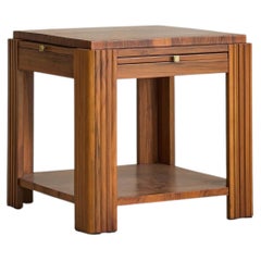Italian Art Deco Walnut Coffee Table with Pull-Out Extensions, 1940s