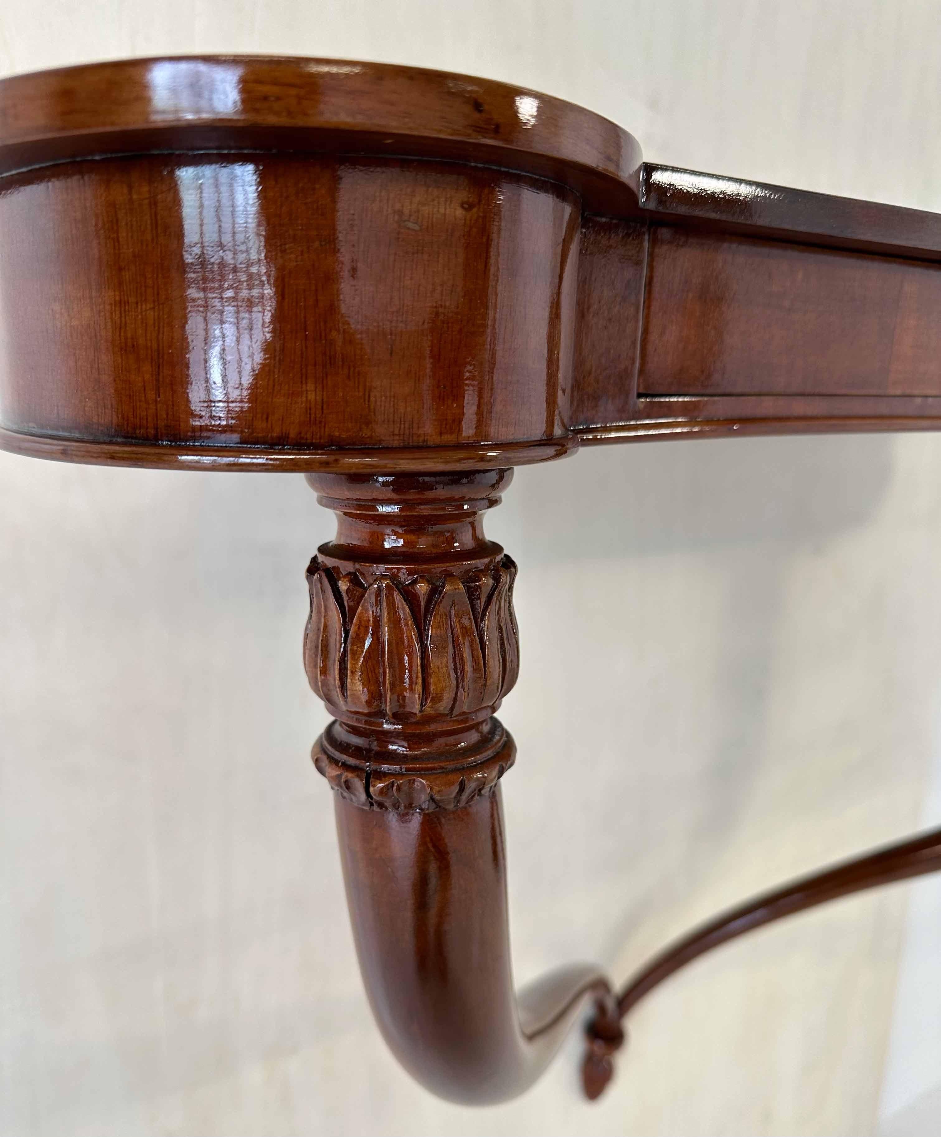 Italian Art Deco Walnut Hanging Console Table, 1930s For Sale 1