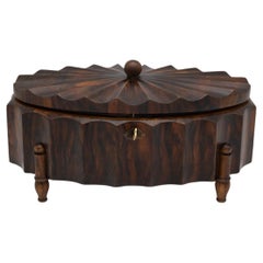 Vintage Italian Art Deco Walnut Jewelry Box From 1930/1940s. Restored.