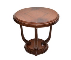 Italian Art Deco Walnut Wood Coffee Table Center Table 1950