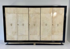 Italian Art Deco Wardrobe Attr. to Osvaldo Borsani in Parchment, 1940s