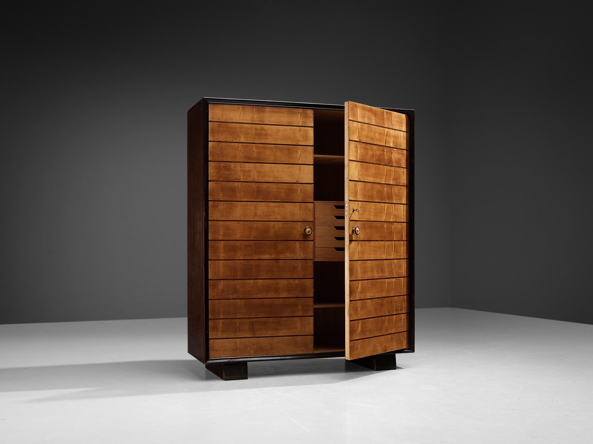 Italian Art Deco Large Cabinet in Maple 2