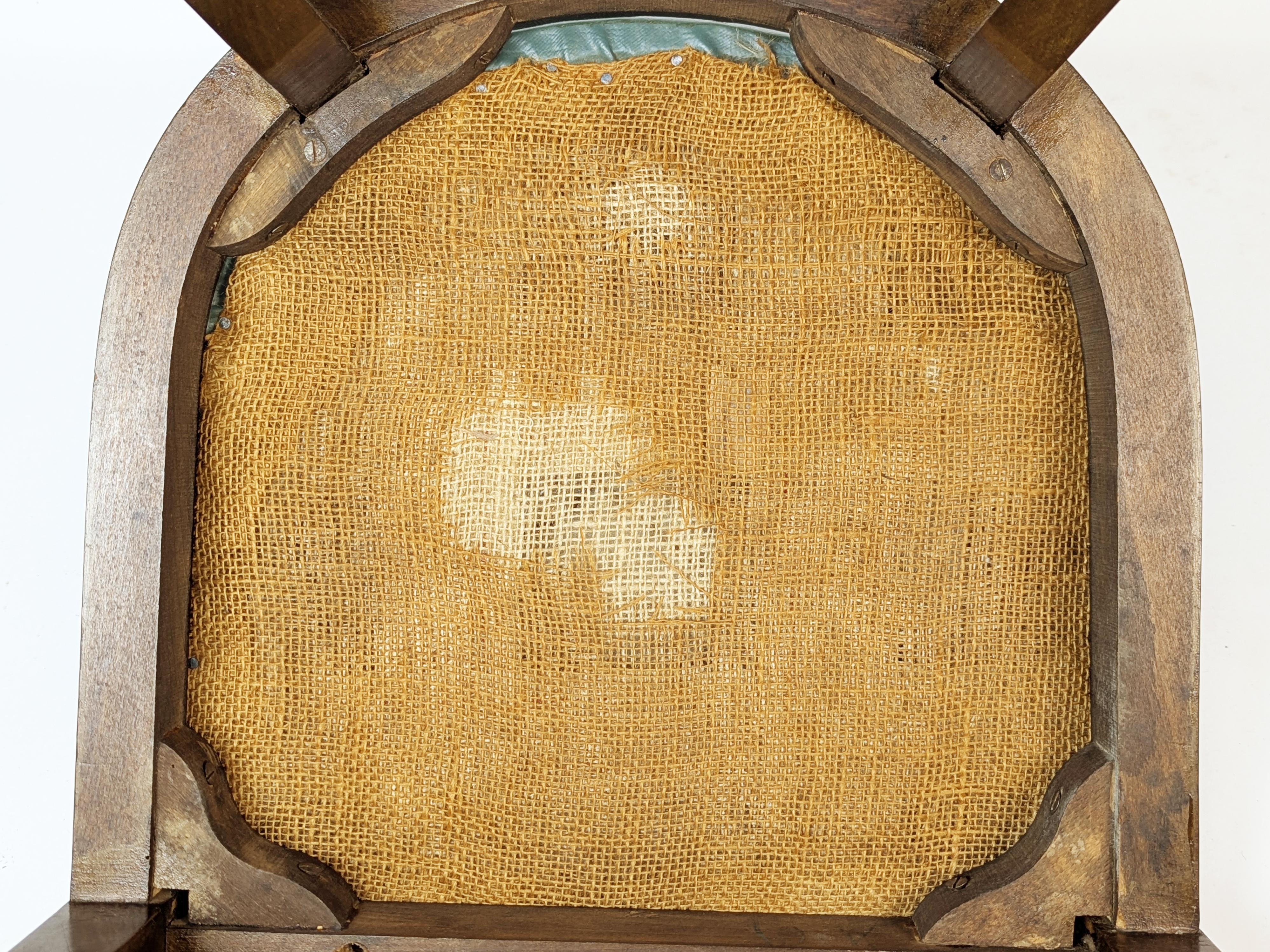 Italienische Esszimmerstühle aus Holz und dunkelgrünem Skai aus den 1930er Jahren, 6-teilig im Angebot 12