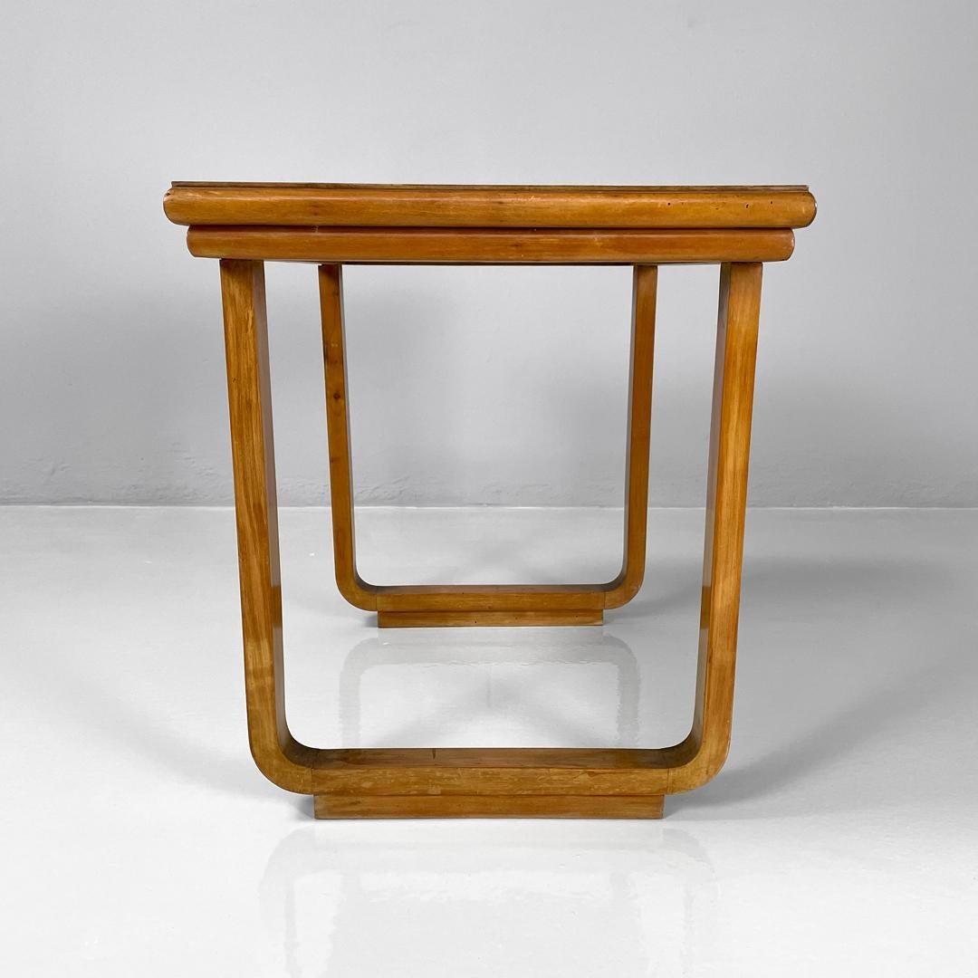 Mid-20th Century Italian Art Deco wooden coffee table, 1940s For Sale