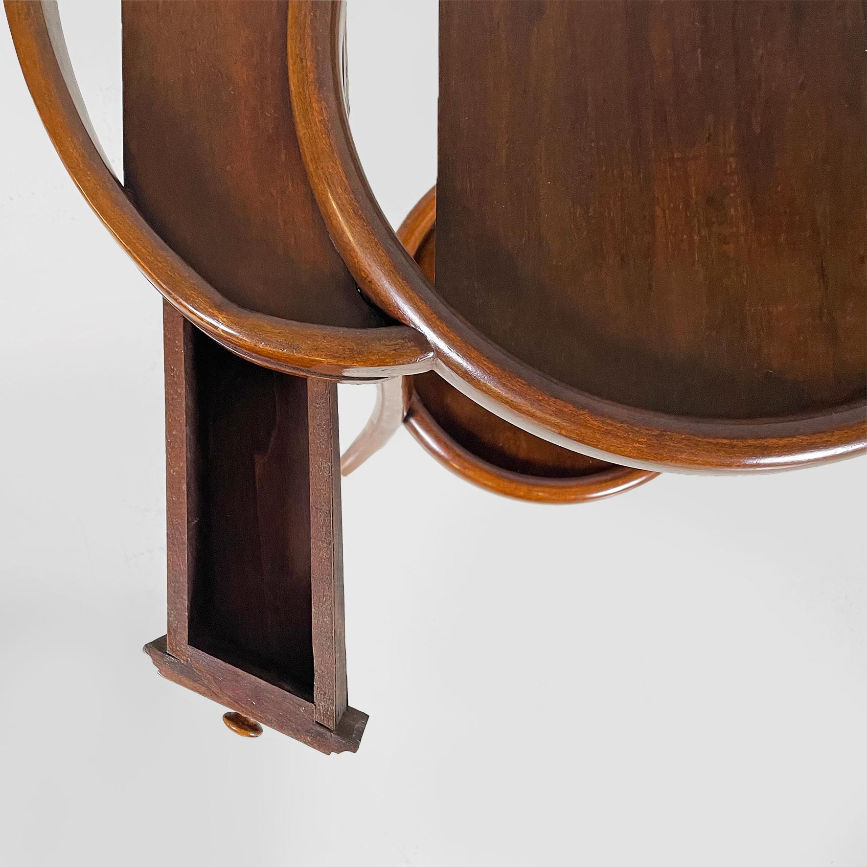 Italian art deco wooden coffee tables with tray on the top, 1900s For Sale 8