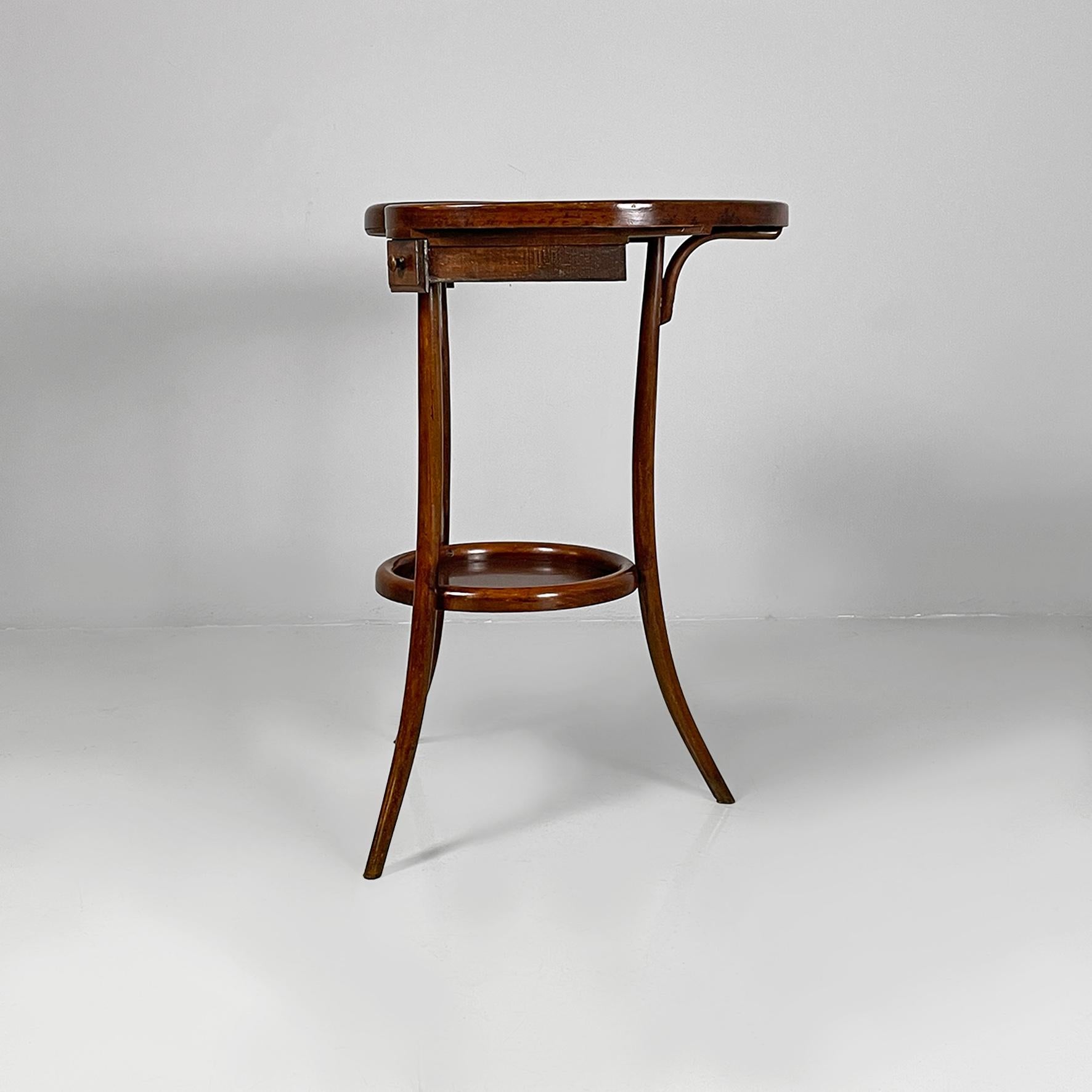 Italian art deco wooden coffee tables with tray on the top, 1900s For Sale 12