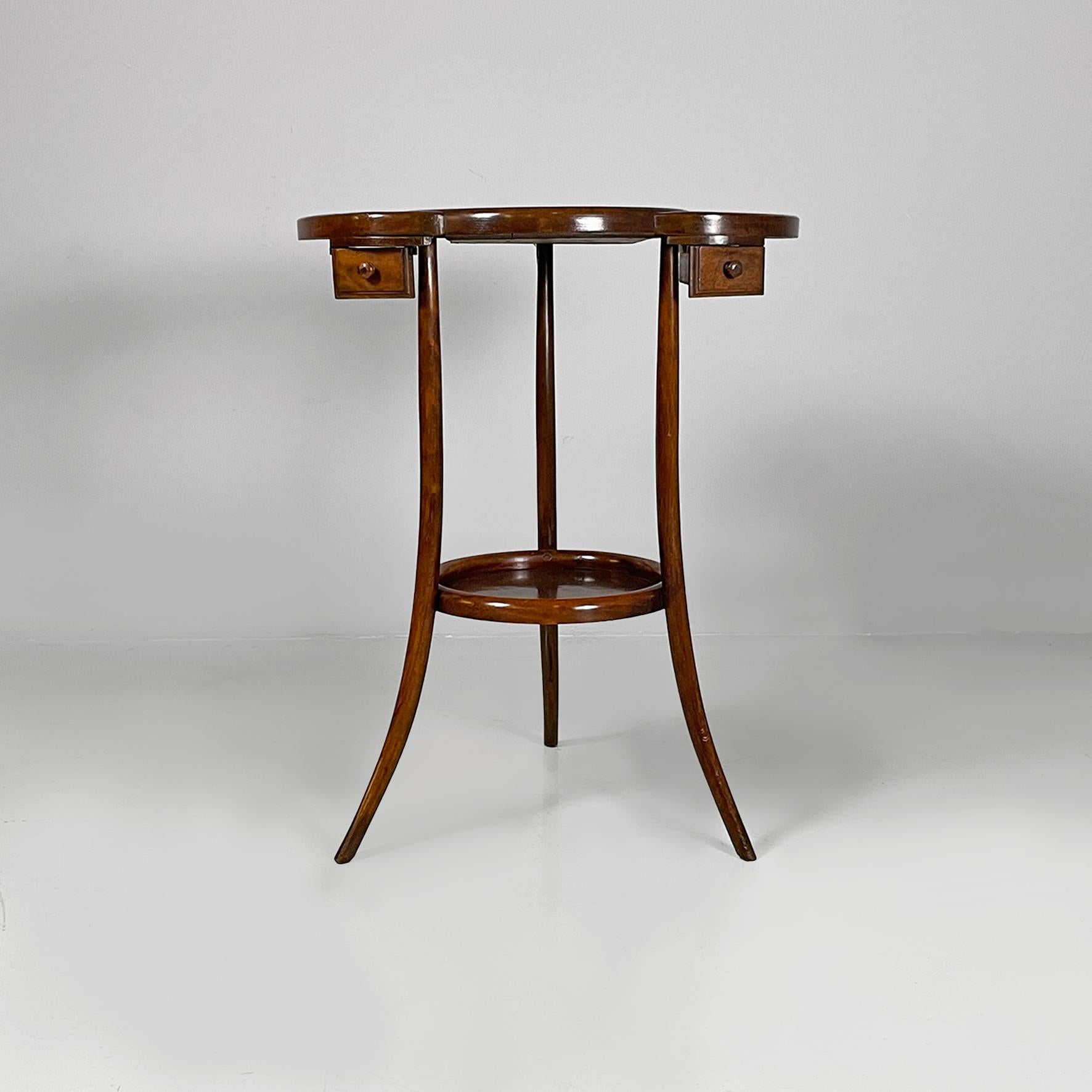 Italian art deco wooden coffee tables with tray on the top, 1900s For Sale 14