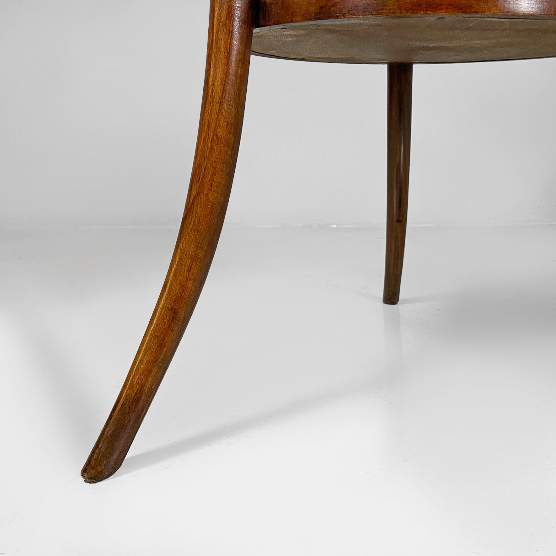 Italian art deco wooden coffee tables with tray on the top, 1900s In Good Condition For Sale In MIlano, IT
