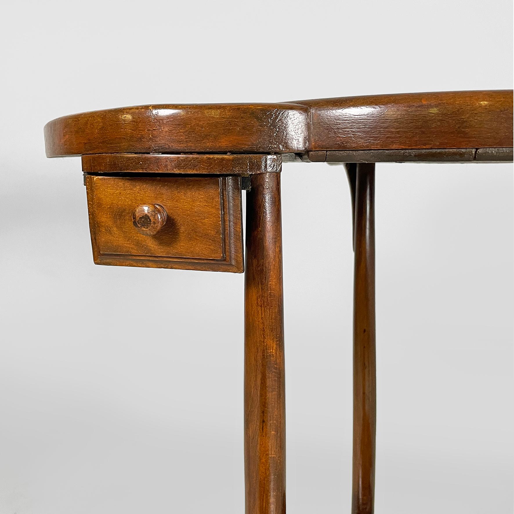 Early 20th Century Italian art deco wooden coffee tables with tray on the top, 1900s For Sale