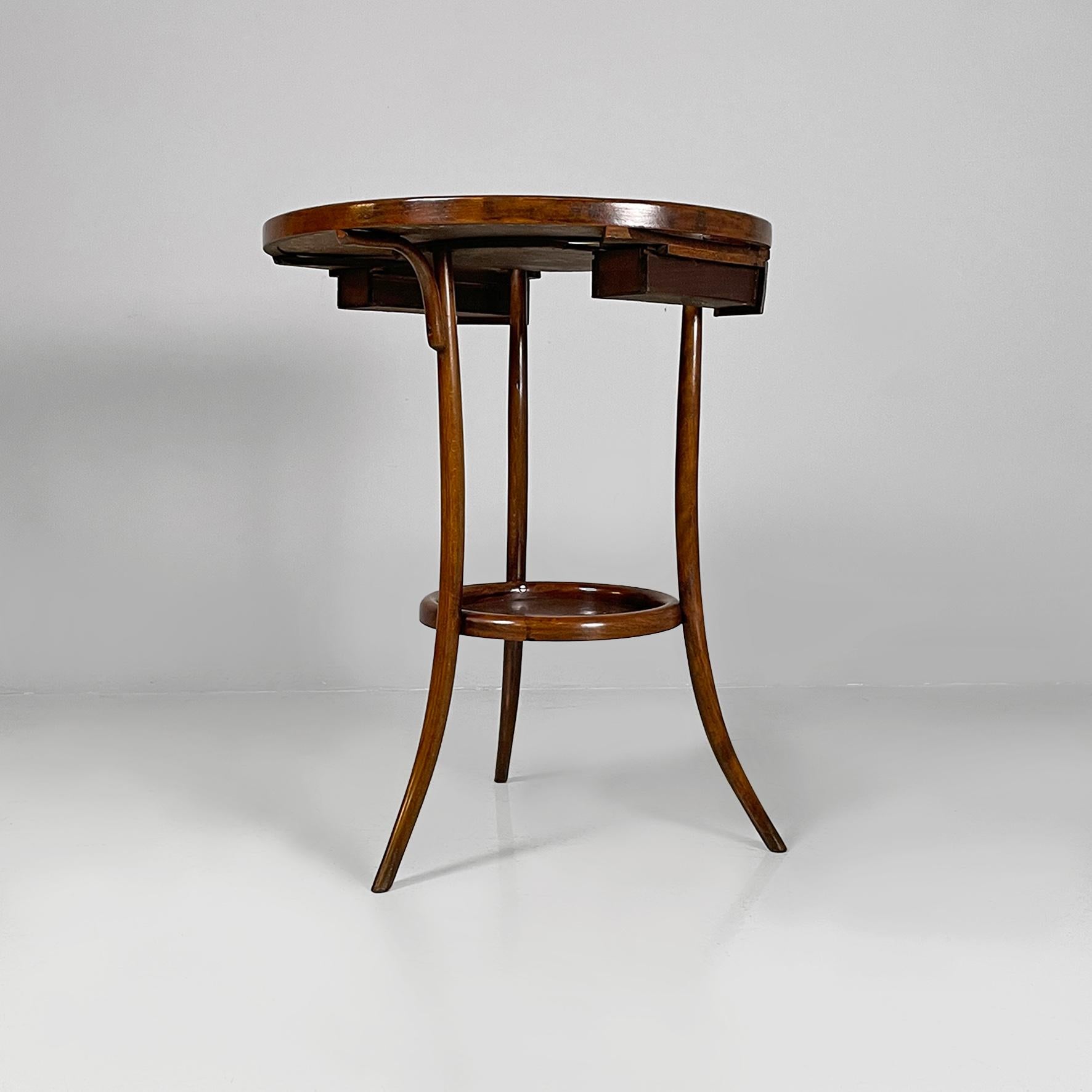 Italian art deco wooden coffee tables with tray on the top, 1900s For Sale 1