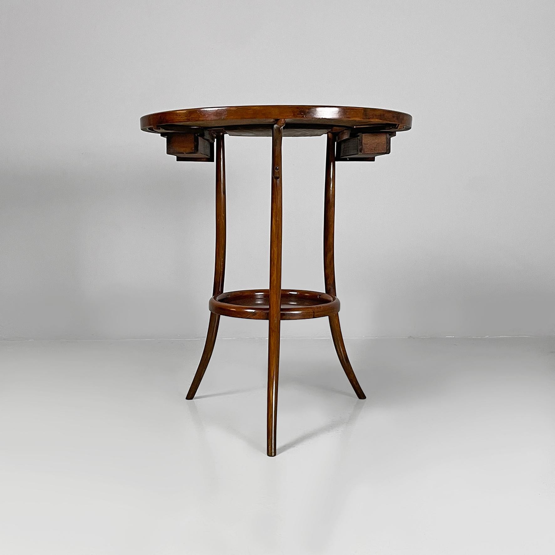 Italian art deco wooden coffee tables with tray on the top, 1900s For Sale 2