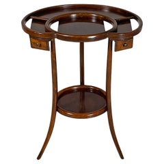 Italian art deco wooden coffee tables with tray on the top, 1900s