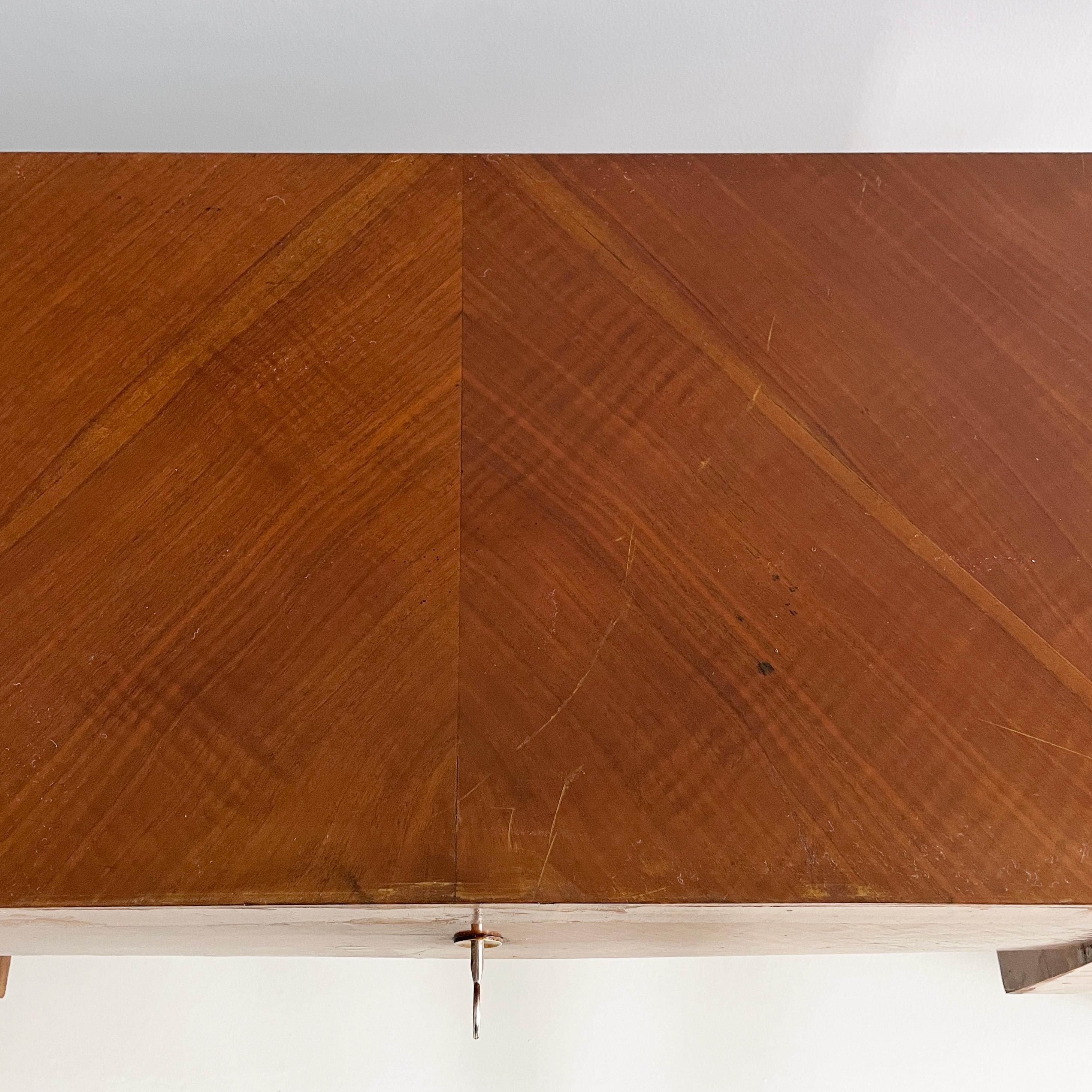 Rechteckige italienische Art-Déco-Konsolen aus Holz mit Schublade, 1940er Jahre im Angebot 5