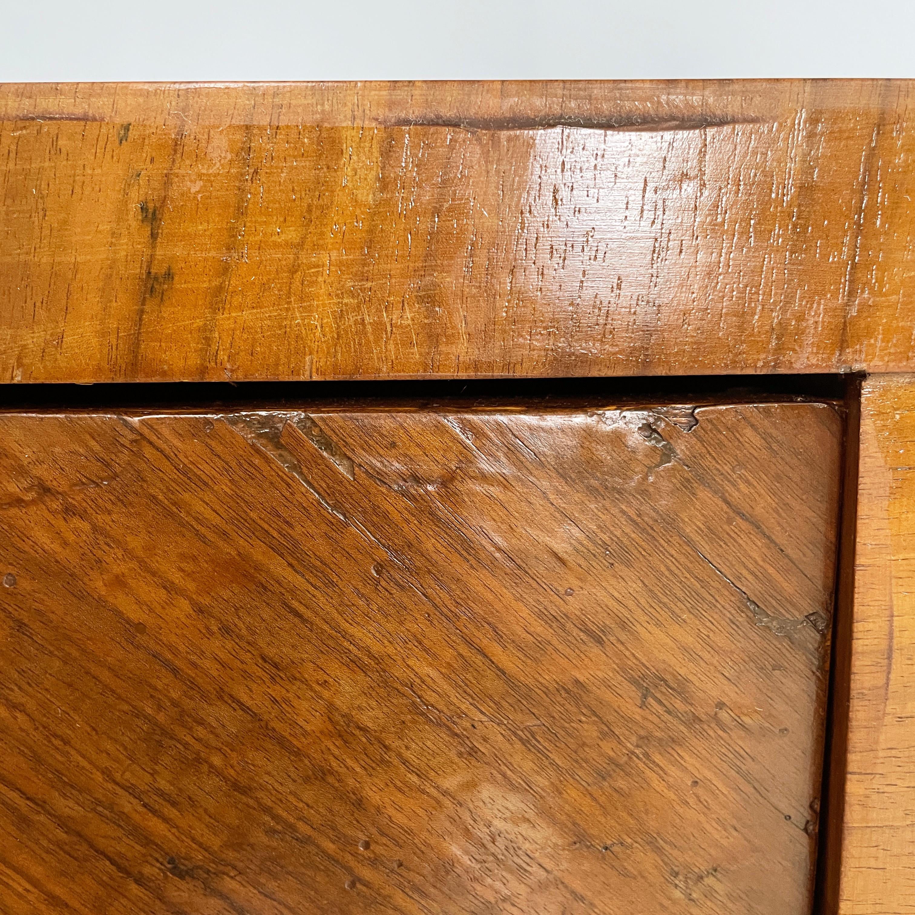 Rechteckige italienische Art-Déco-Konsolen aus Holz mit Schublade, 1940er Jahre im Angebot 6