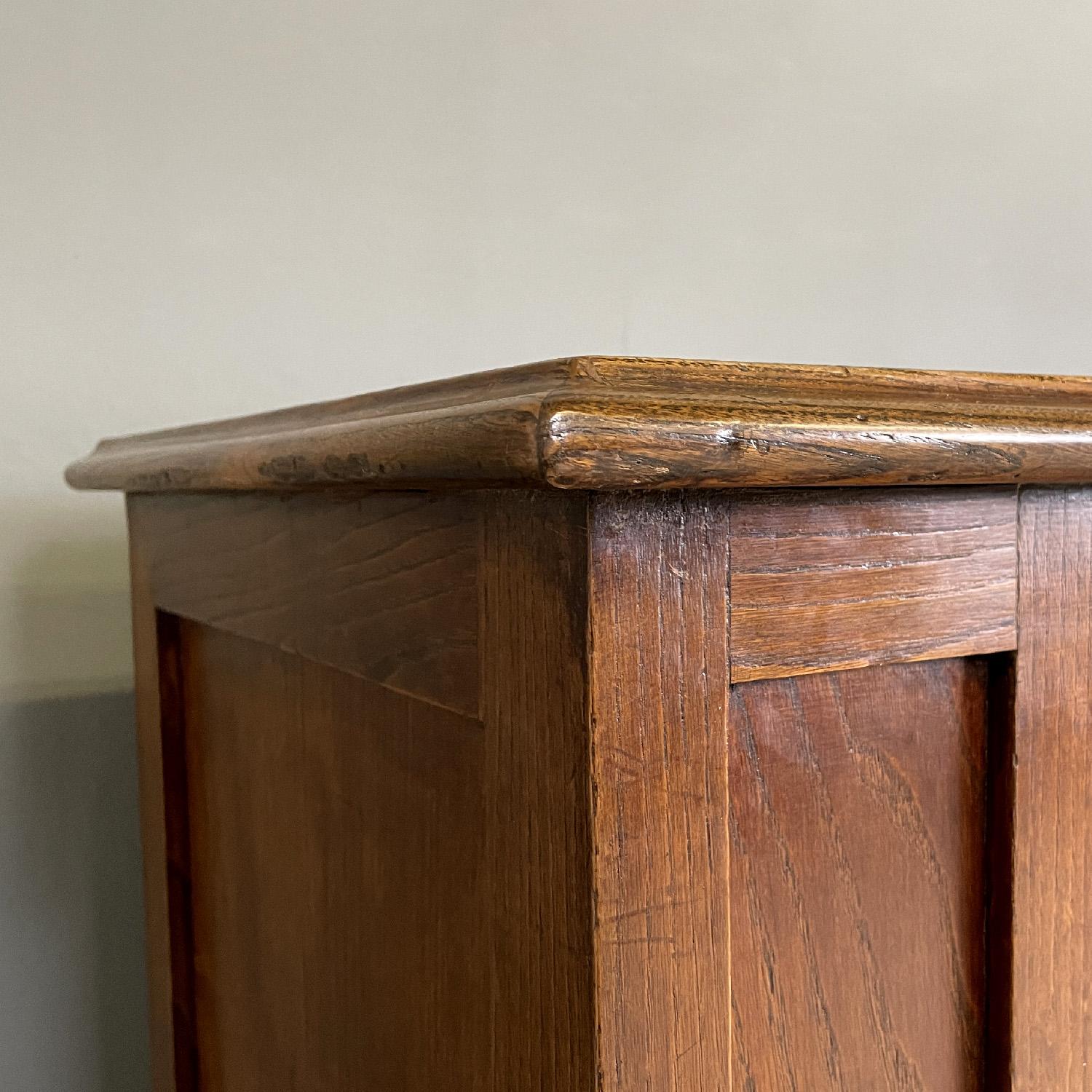 Italian Art Deco wooden sideboard with shutter opening, 1920s in vendita 3