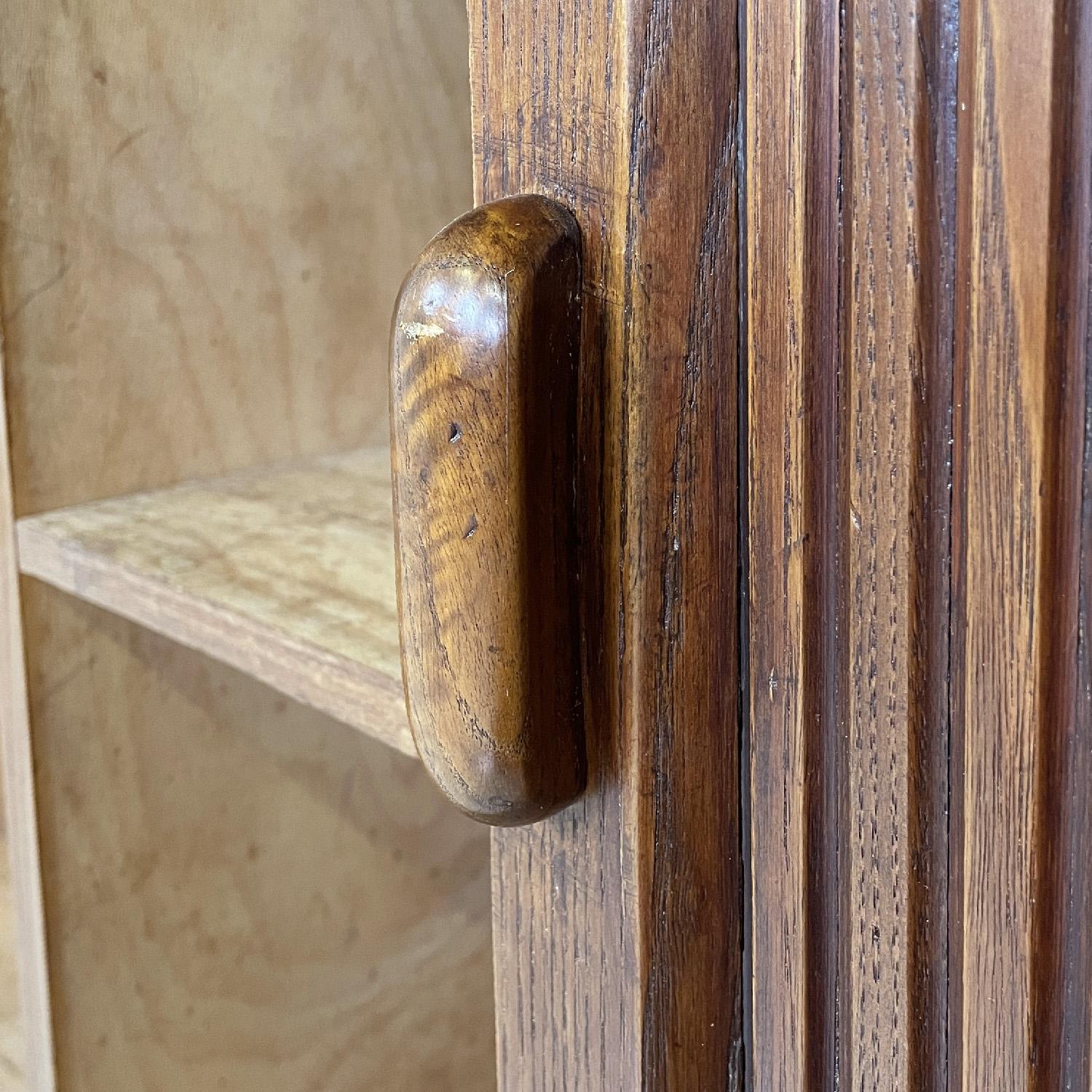 Italian Art Deco wooden sideboard with shutter opening, 1920s in vendita 9