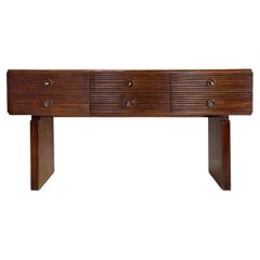 Italian Art Deco wooden sideboard with six drawers by Gio Ponti, 1940s 