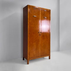 Italian Art Deco wooden wardrobe with hinged doors, 1930s