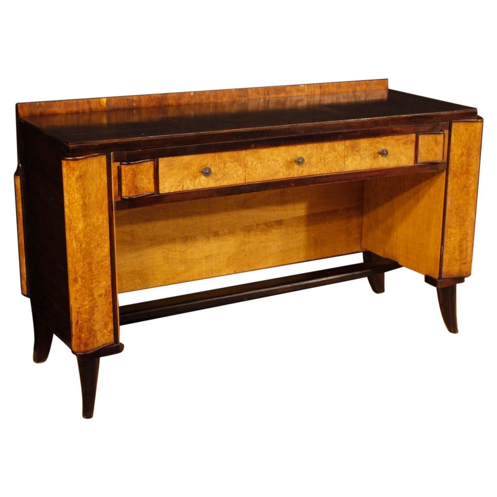 Italian Art Deco Wooden Writing Desk, 20th Century For Sale