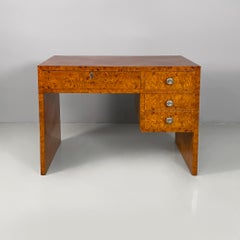 Escritorio italiano Art Desk de madera y acero, años 30