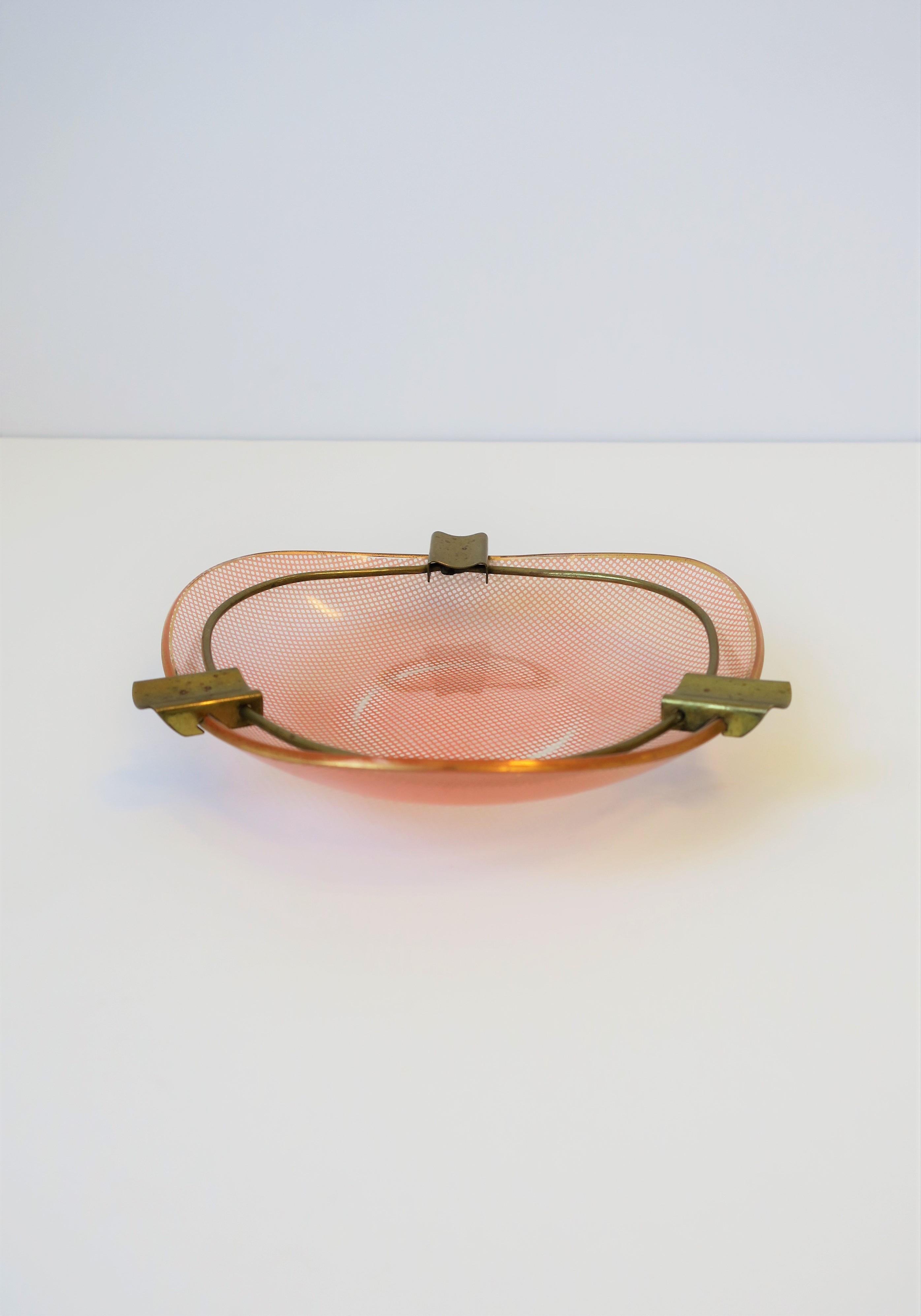 French Art Glass and Brass Ashtray 2