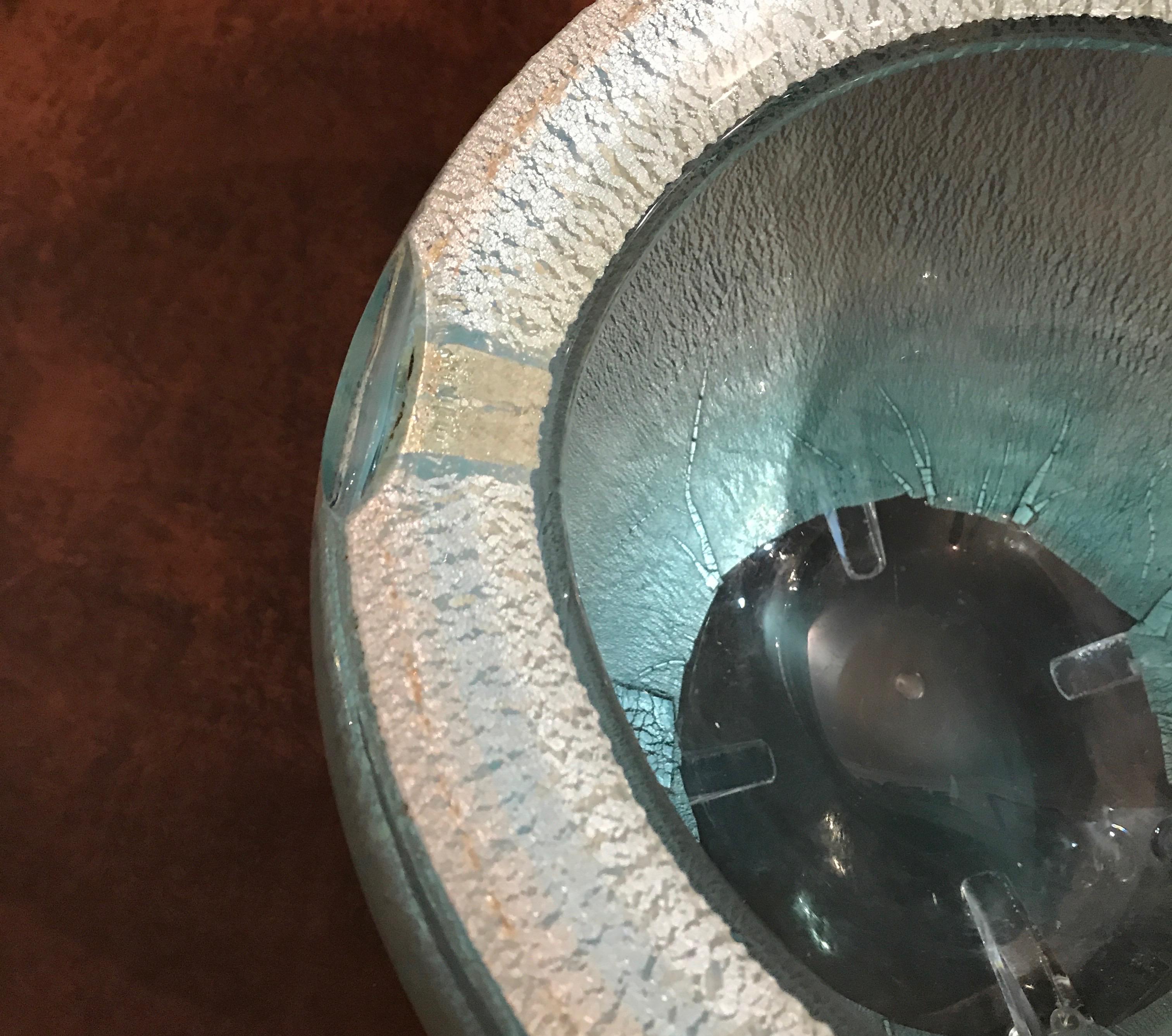 Italian Art Glass Bowl on Lucite Base 1