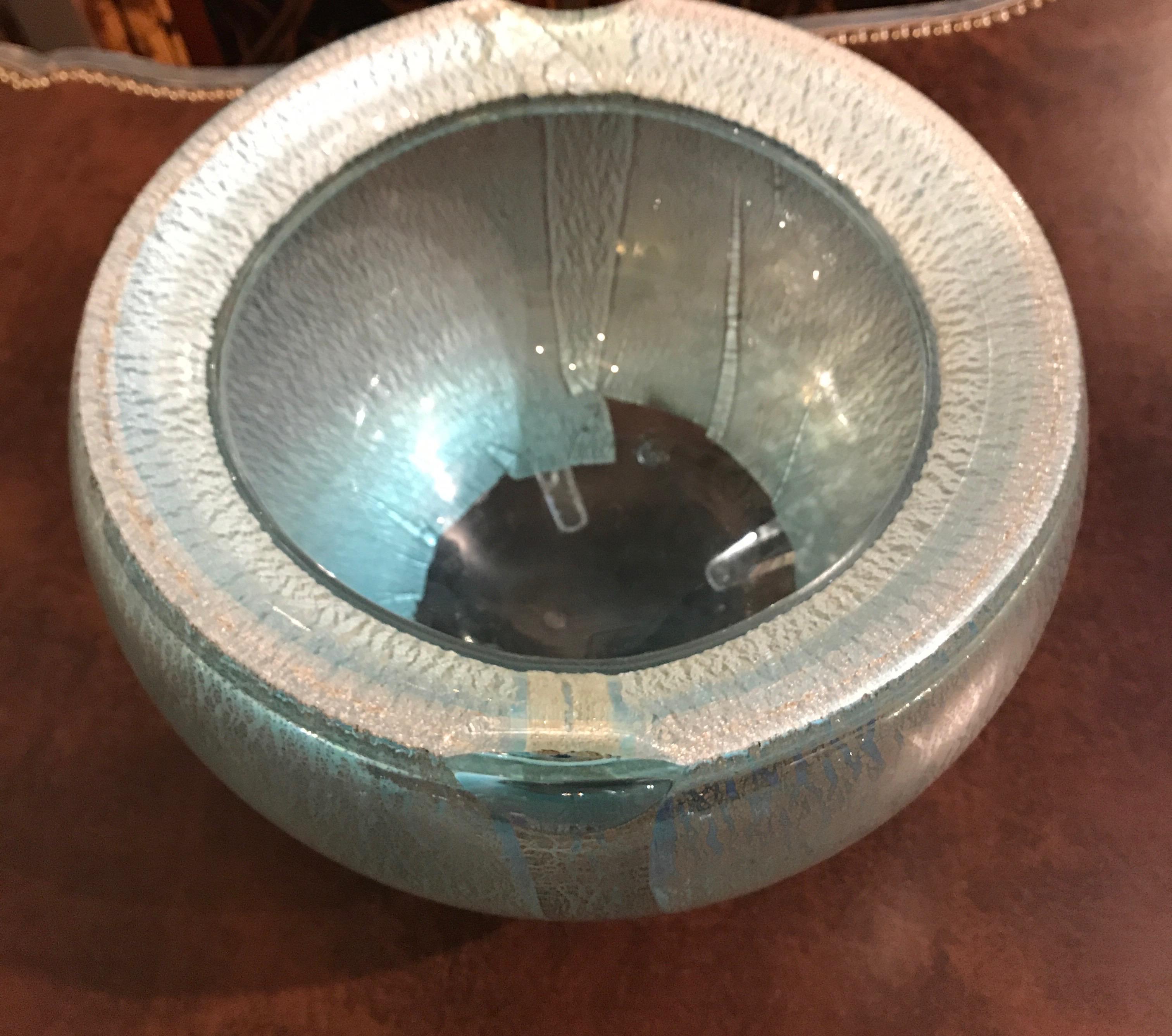 Italian Art Glass Bowl on Lucite Base 2
