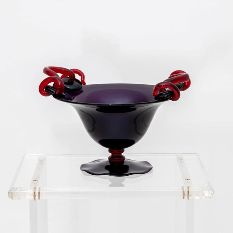 Modern Italian Art Glass Centerpiece, Michele De Lucchi for Cleto Munari , 1991 For Sale