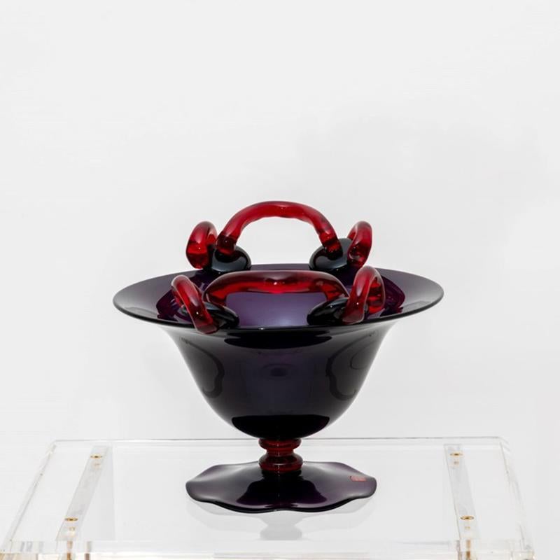 Italian Art Glass Centerpiece, Michele De Lucchi for Cleto Munari , 1991 For Sale 1