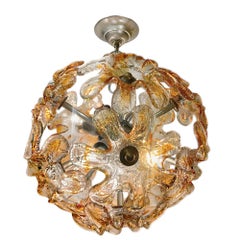 Italian Art Glass Light Fixture