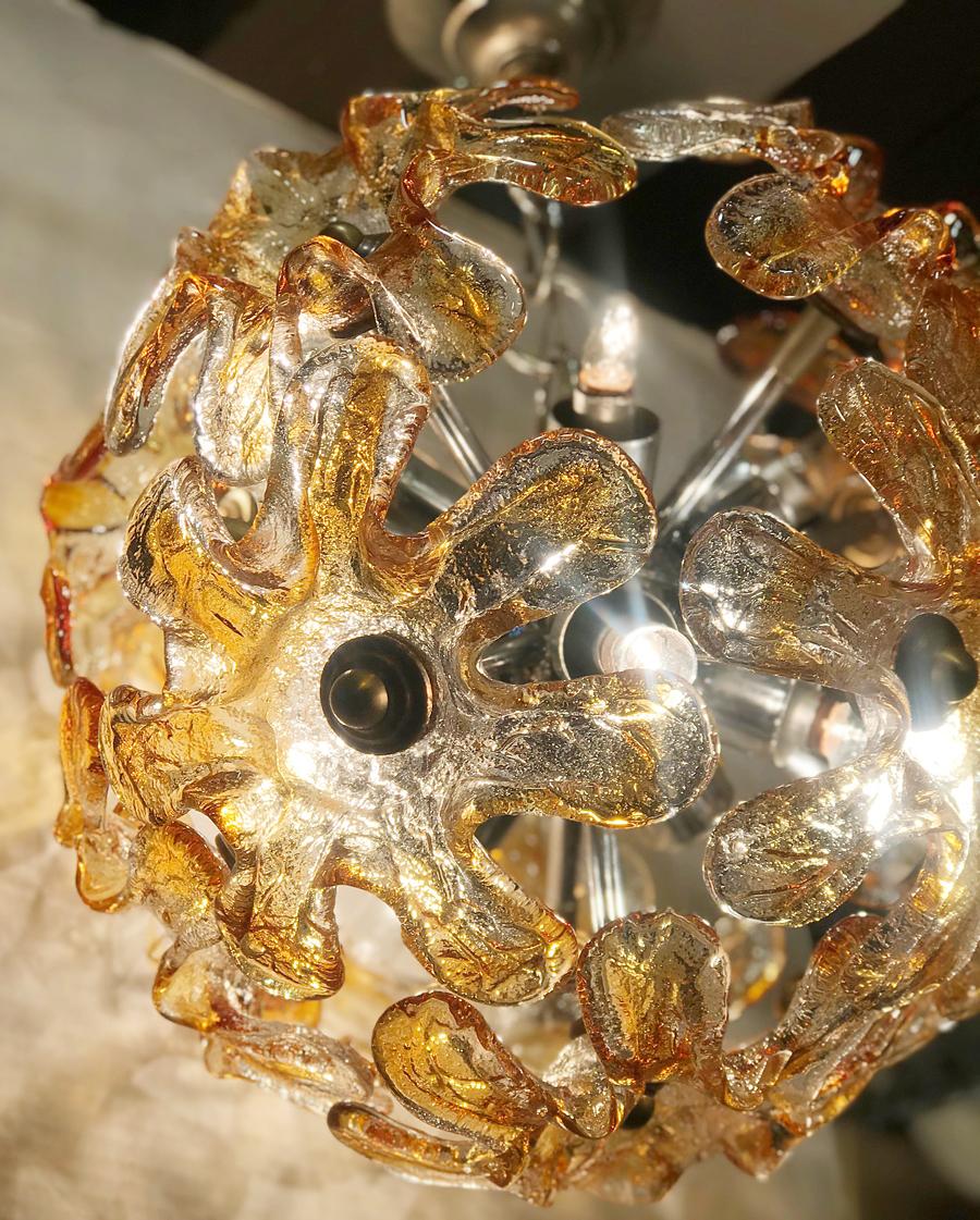 Milieu du XXe siècle Luminaire en verre d'art italien en vente