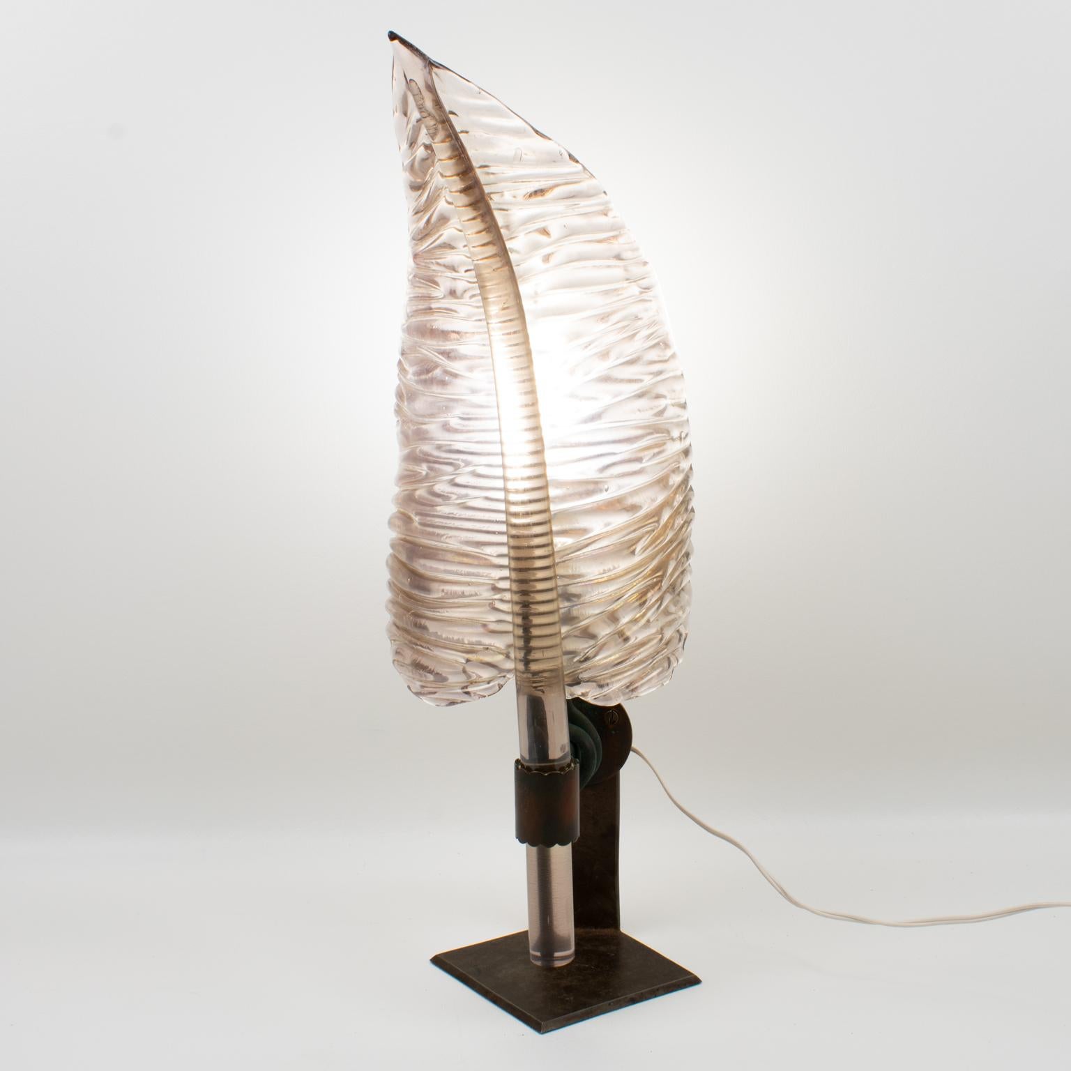 Lampe de table ou applique en verre d'art italien de Murano en vente 7