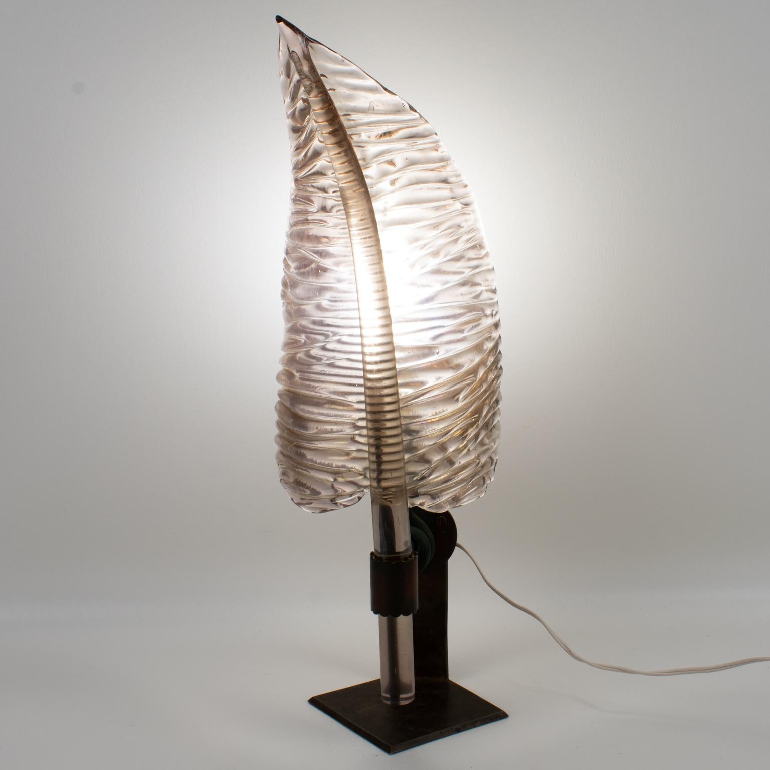 Lampe de table ou applique en verre d'art italien de Murano en vente 8