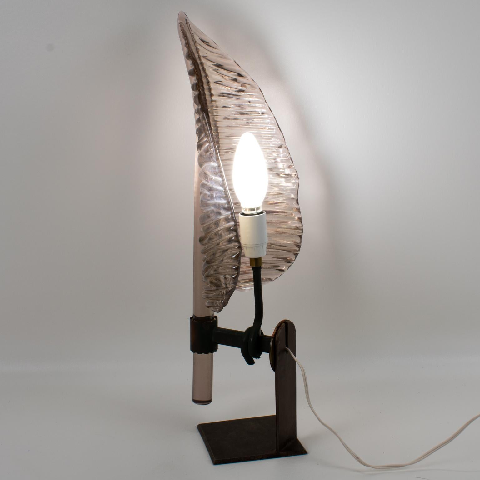 Italienische Murano-Tischlampe oder Wandleuchter aus Kunstglas im Angebot 9