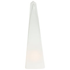 Italian Art Glass Pyramid Prism White Table or Floor Lamp
