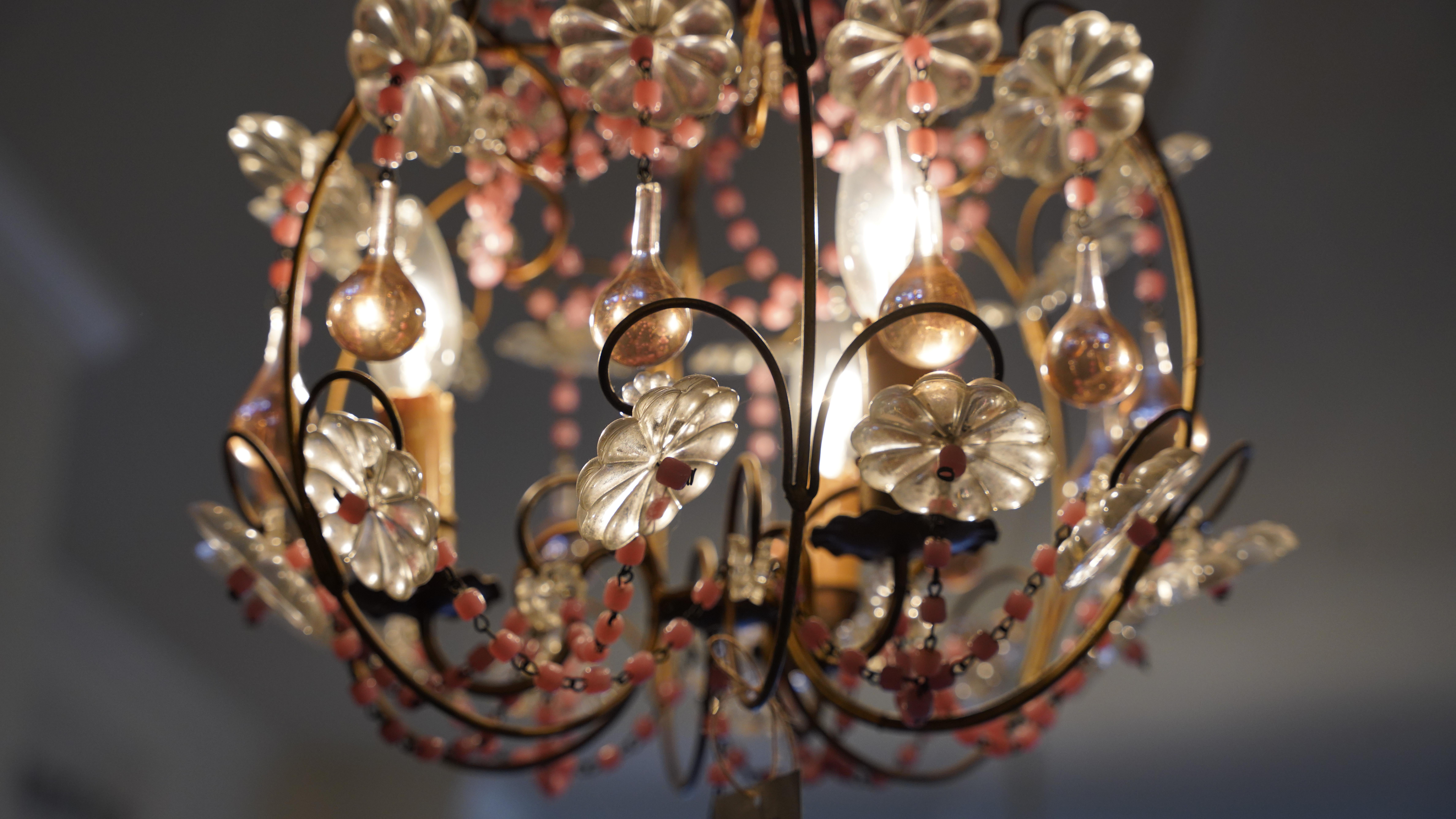 Verre Lustre Art Nouveau italien en vente