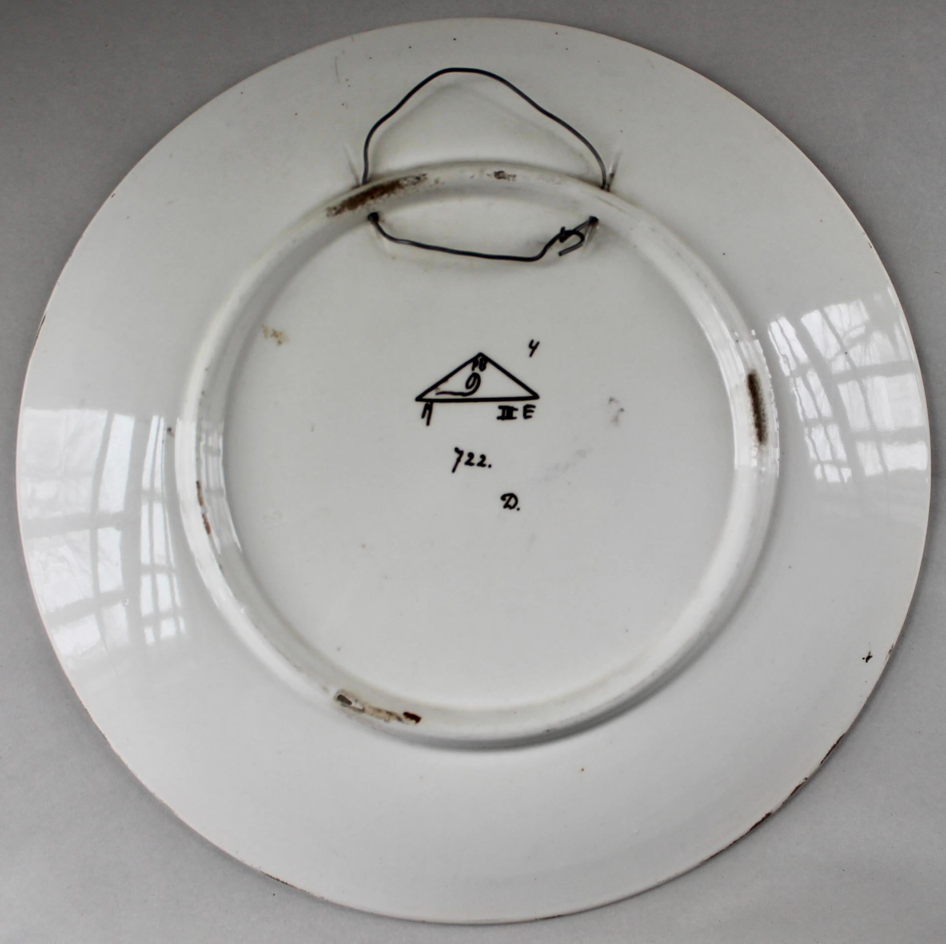 Placa decorativa de pared italiana Art Nouveau, Stile Floreale Cerámico en venta