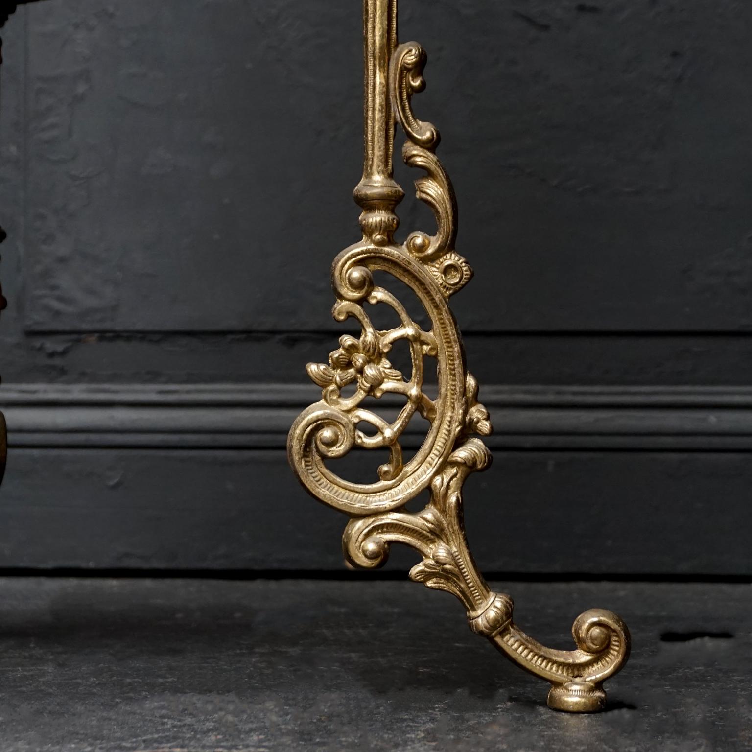 Italian Art Nouveau Ornate Cast Brass Three-Tier Plant Stand 2