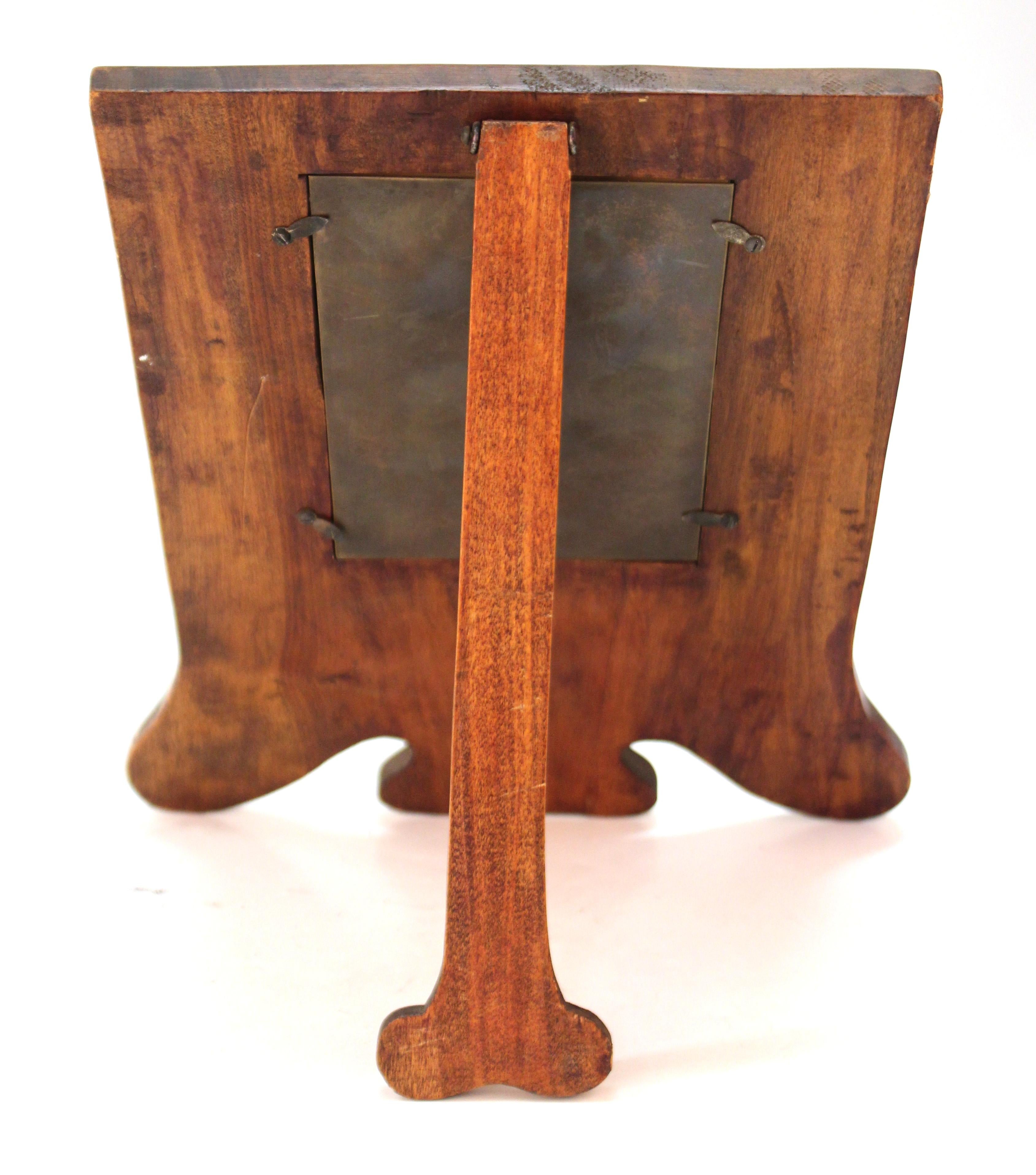Italian Art Nouveau Picture Frame in Fruitwood and Silver Carlo Zen Attributed 6