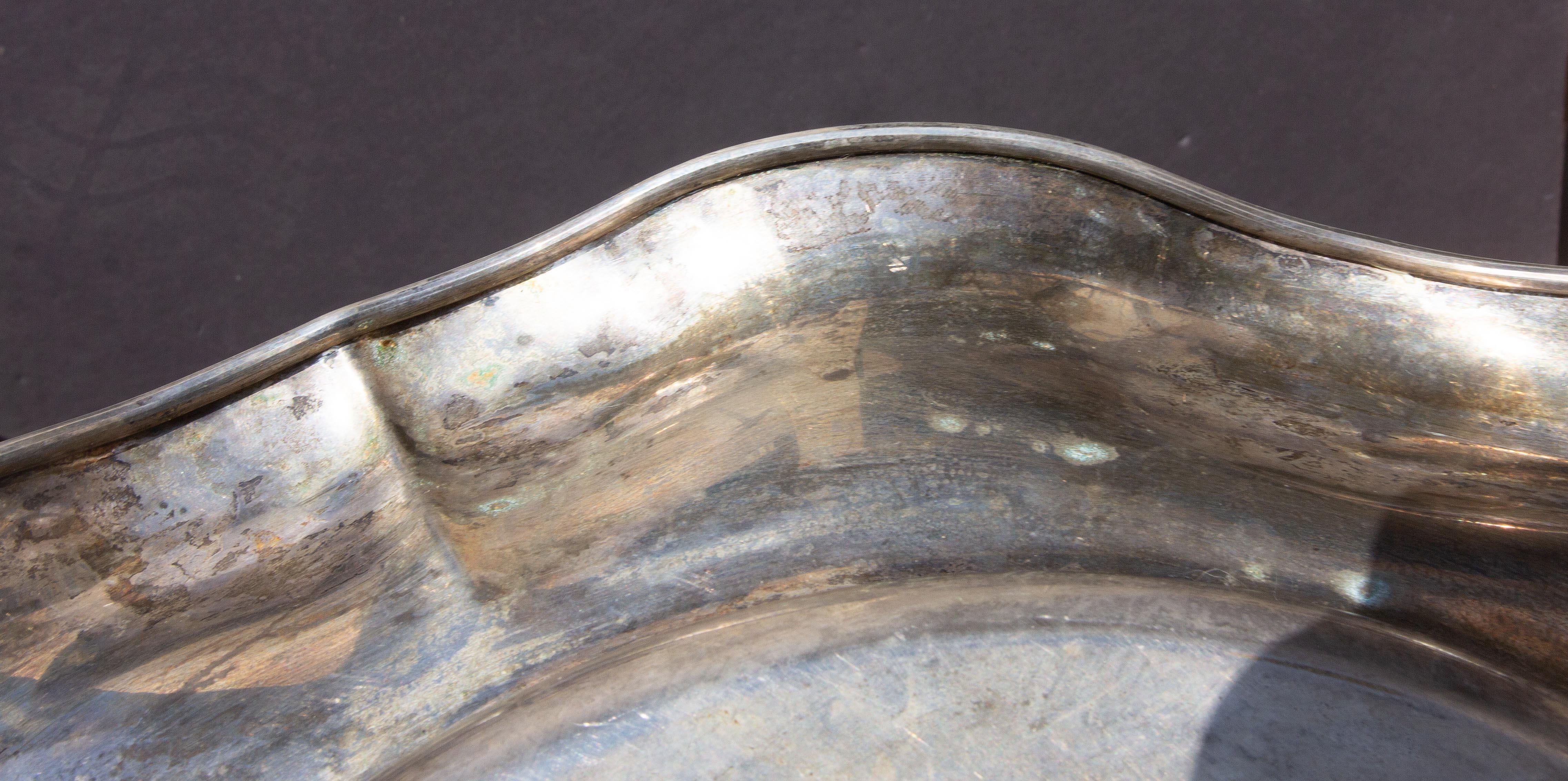 Italian Art Nouveau Punch Bowl Hand Chased Silver Plate Early 20th Century For Sale 6