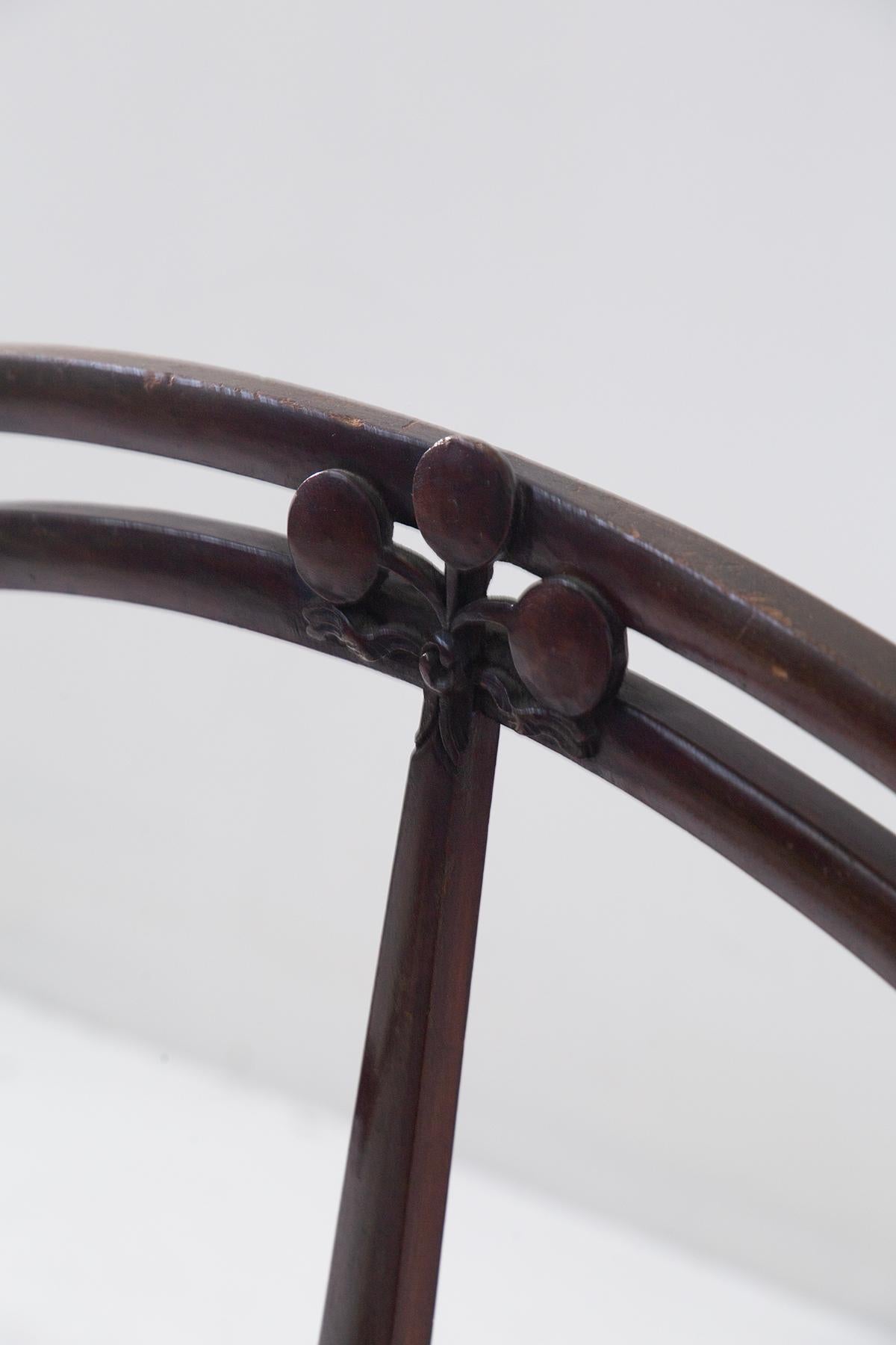 Early 20th Century Italian Art Nouveau style desk and chair set For Sale