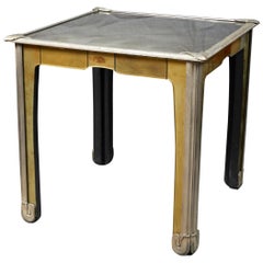 Retro Italian Art Nouveau Style Mirrored Side Table