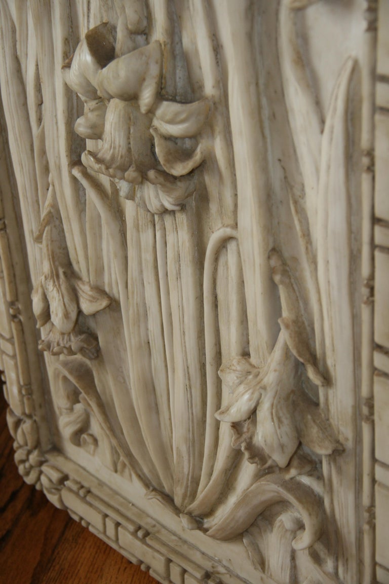 Italian Art Nouveau Style Sculptural Wall Panel For Sale at 1stDibs